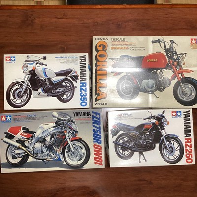 TAMIYA Motorcycle 4sets 1/12 YAMAHA RZ350, YAMAHA RZ250