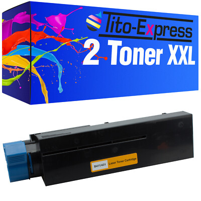 2x Toner PlatinumSerie für Oki B411 B431 B 411 B 431 B-411 B-431 MB461 MB471 MB4
