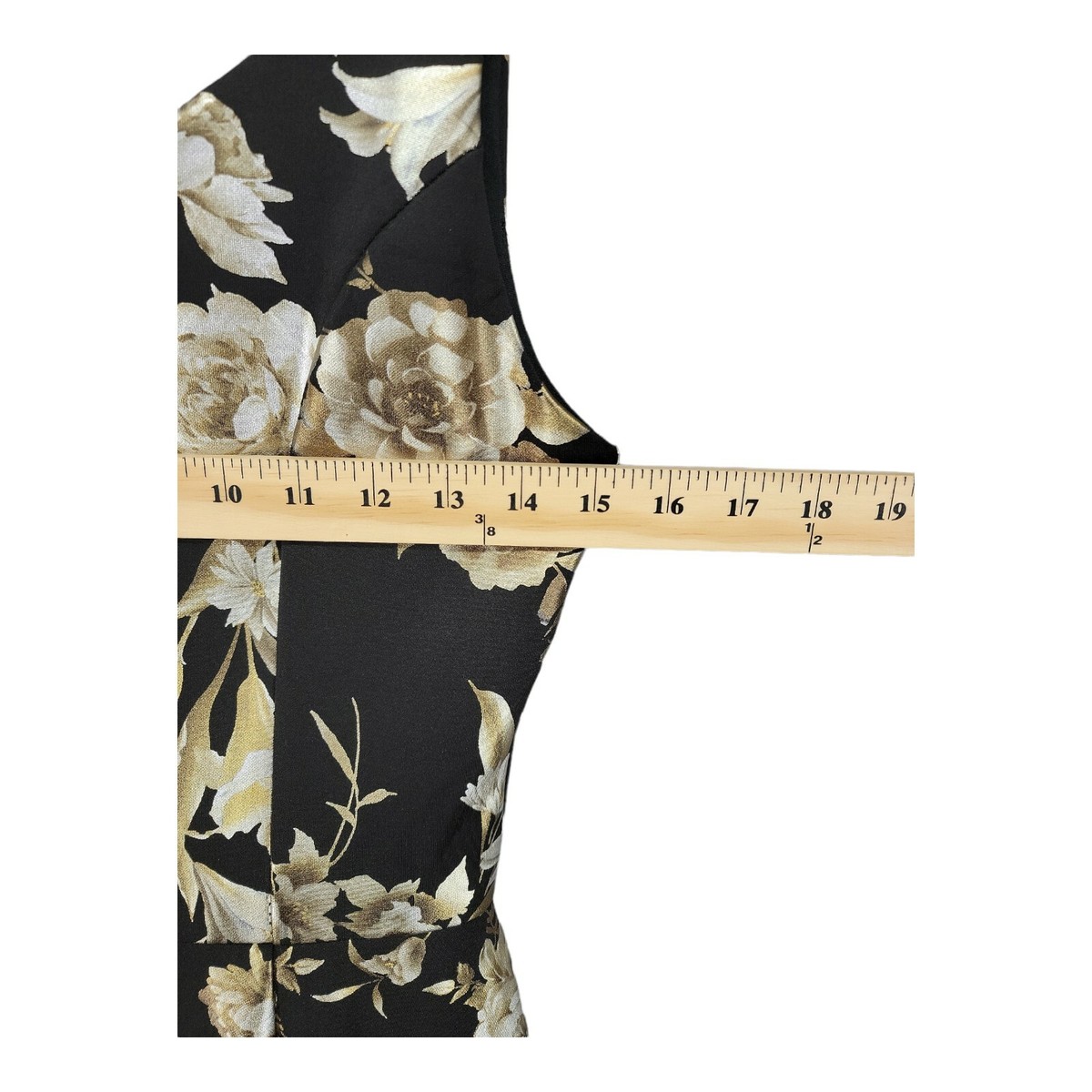 Francescas Womens Dress Formal XS Cocktail Black Gold Floral Metallic  Pockets | eBay