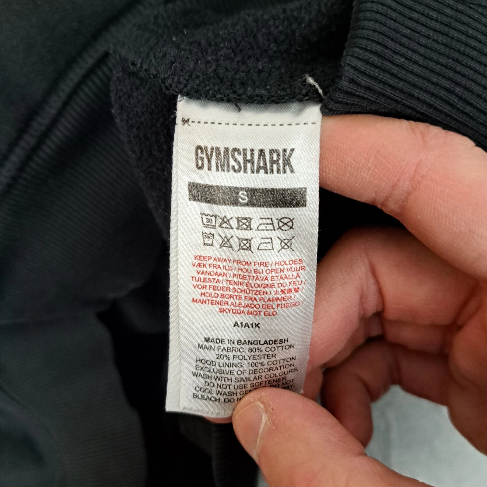 gymshark crest logo fleece workout gym sweatshirt hoodie