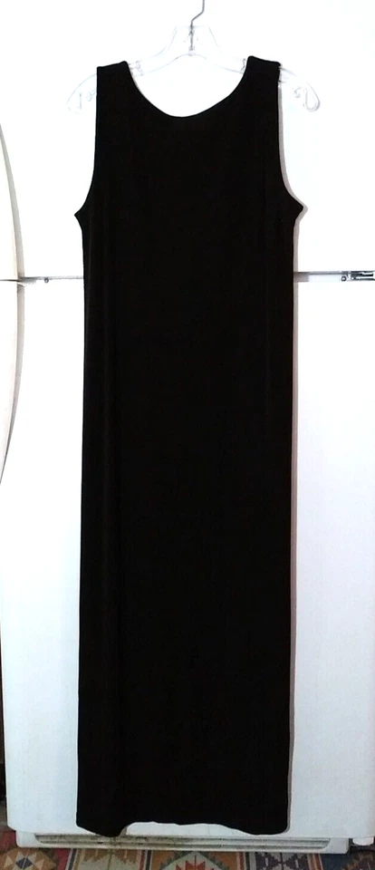 NUEVO MAXI VESTIDO CHICO'S TRAVELLER CHOCOLATE CHISPAS MARRÓN SIN MANGAS SLINKY 2 L Foto 3 de 4