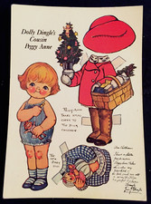 vintage 80 postcard of Dolly Dingle's Cousin Peggy Anne made in USA/paper doll