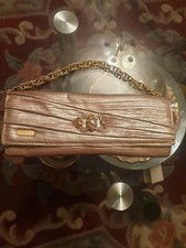 Sac Giorgio Pantini doré avec manche chaîne et pierres précieuses