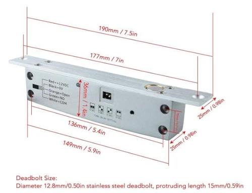 DC12V Electric Magnetic Door Lock w/LED Access Control Maglock 300KG Force ✅UK - Picture 8 of 8