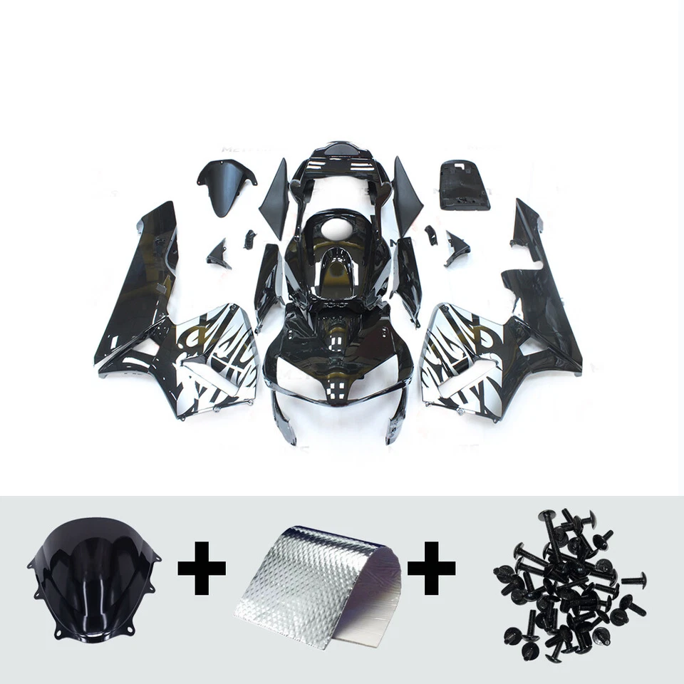 Kit de carenado negro plateado para Honda 2003 2004 CBR600RR 03 04 kit de carrocería de plástico Foto 2 de 4