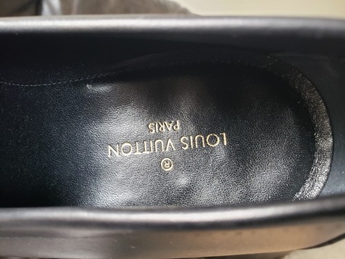LOUIS VUITTON Penny Halbschuh schwarz weiches Leder Metall Logo 8 US/9-9,5 US $ 2.000 - Bild 13 von 20