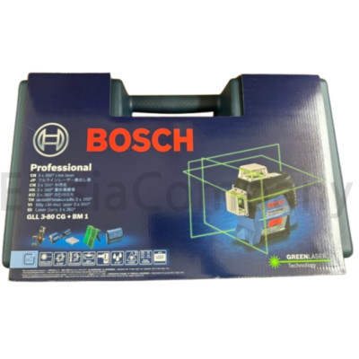 Bosch Professional Green Line Laser Level GLL3-80 CG + BM1 - EXPRESS