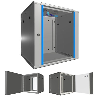 Extralink Netzwerkschrank Serverschrank Wandgehäuse 19'' 12HE 600x600 AZH Grau