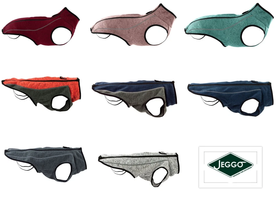 Hundepullover Mantel Jeggo Polarfleece reflektierend mit Reißverschluß 8 Farben