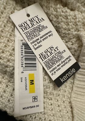 マーマ kensie Women's Cotton Blend Sweater W/ Stripes - Choose SZ Medium