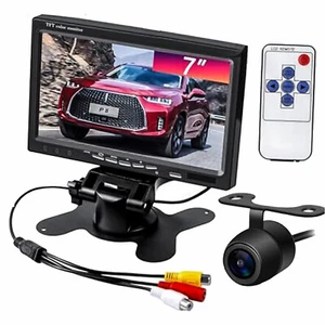 18.5mm Flush Mount Backup Camera 7" Big Screen Monitor for Car Rear Veiw Reverse