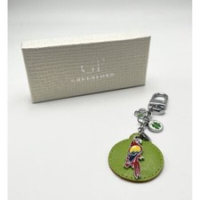 Portachiavi PAPPAGALLO con QUADRIFOGLIO in scatola regalo BOMBONIERA 1735