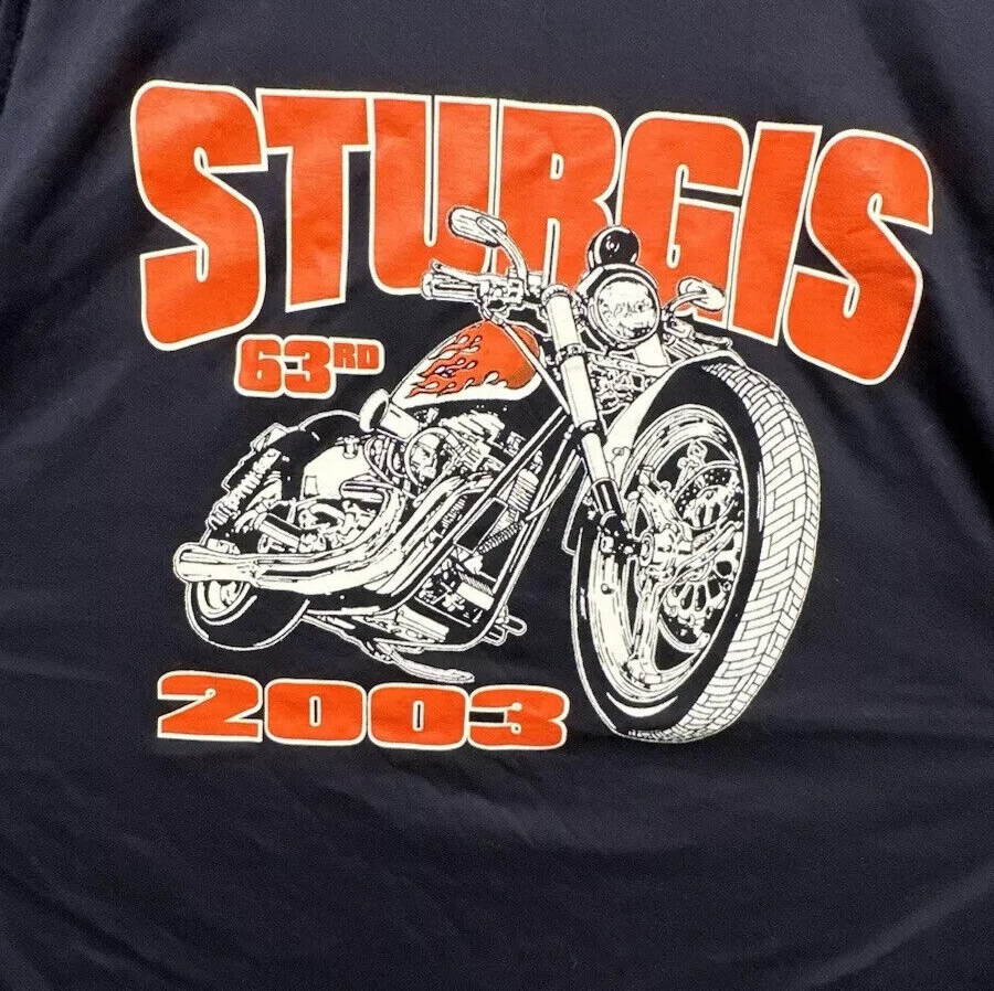 Vintage Sturgis Shirt Adult 3XL Black Short Sleeve Men’s 63rd Anniversary 2003