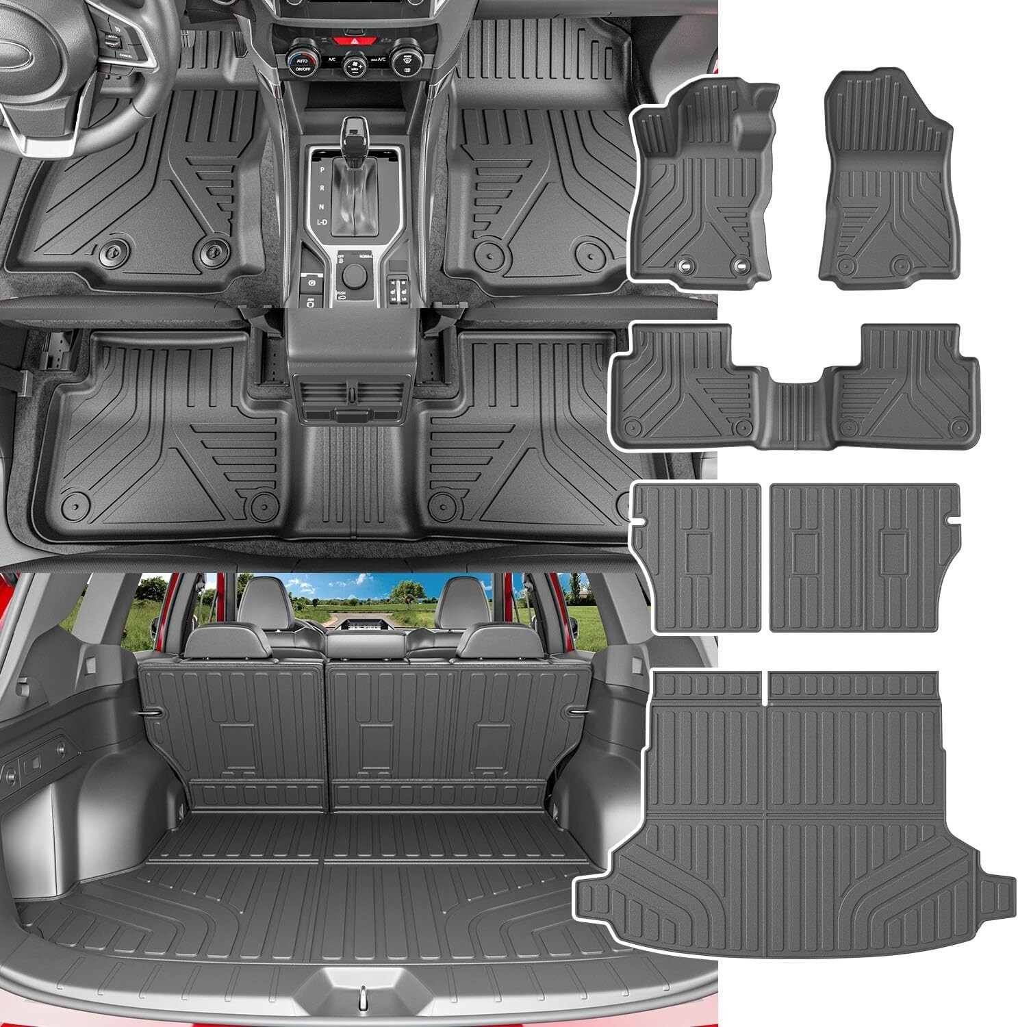 For 2025 Subaru Forester Floor Mats Cargo Mat Backrest Mat Trunk Cargo ...