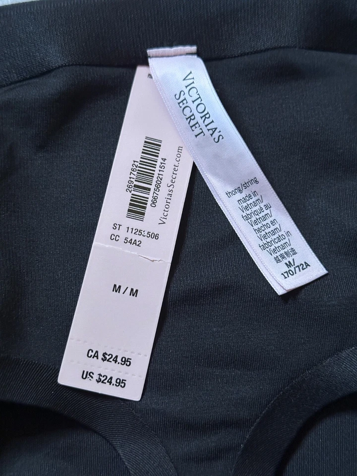 New Victoria's Secret Panties Medium Black Body High Rise Support Thong / String - Image 3 of 4