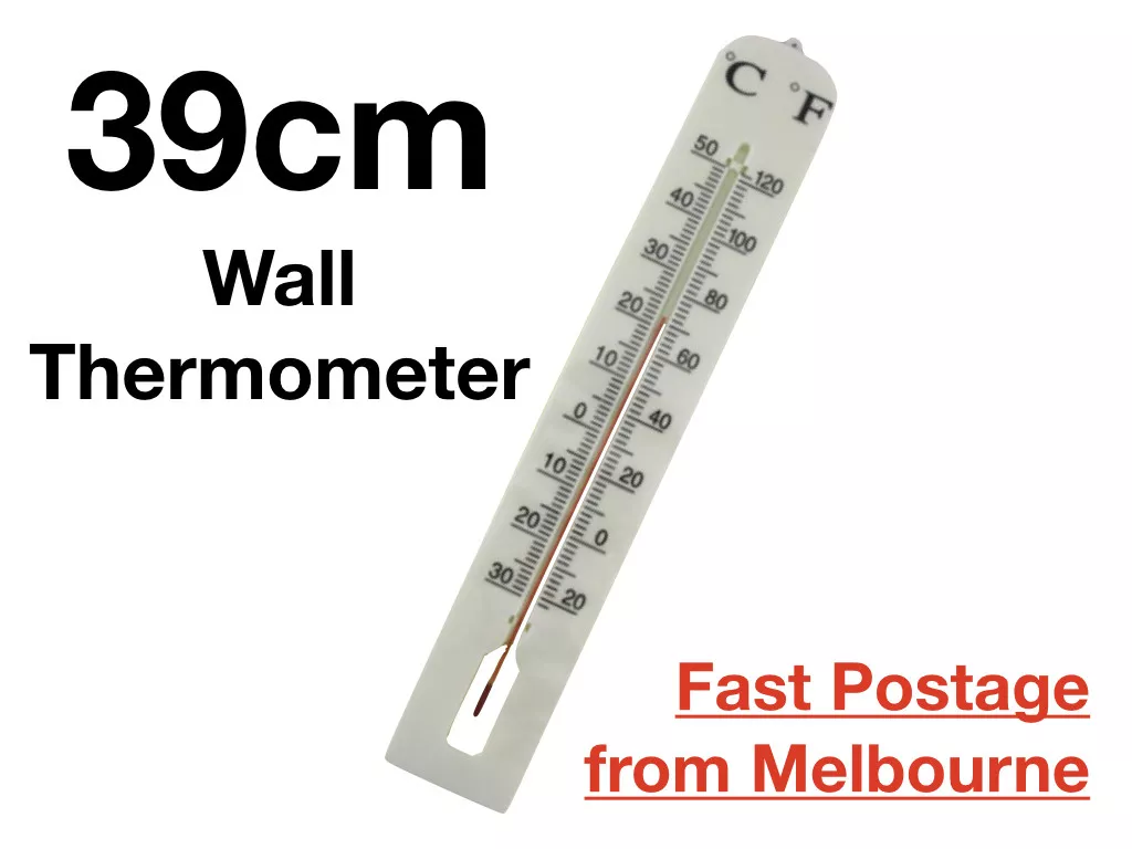 Indoor/Outdoor Thermometer Wall Large Jumbo Giant 39x6 cm Celsius and  Fahrenheit