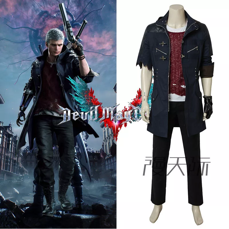 Devil May Cry 4 Nero Outfit Uniform Cosplay Costume{Free shipping