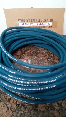 STANLEY ELECTRIC 1 steel braided carpet cleaning solution line 1/4' npt 100 feet good year
