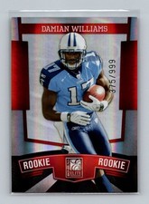 Damian Williams 2010 Donruss Elite Rookie #179 #/999 Tennessee Titans