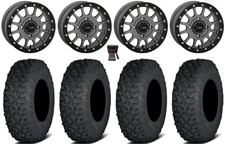 System 3 SB-5 14" Wheels Grey 28" Coyote Tires Commander Maverick