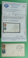 DR WHO 1861 #63/#65 CARRIER RATE PHILADELPHIA PA TO NY +CERT R94174