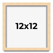 12x12 Solid Wood Picture Frame with UV Acrylic, Available in 6 Finishes