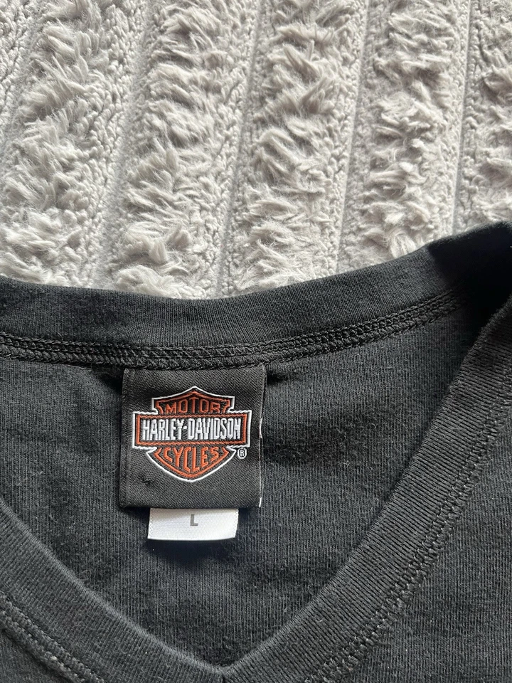 Camiseta Top Harley Davidson Malla Tatuaje Calavera Gráfico Manga Larga L Daytona Foto 4 de 4