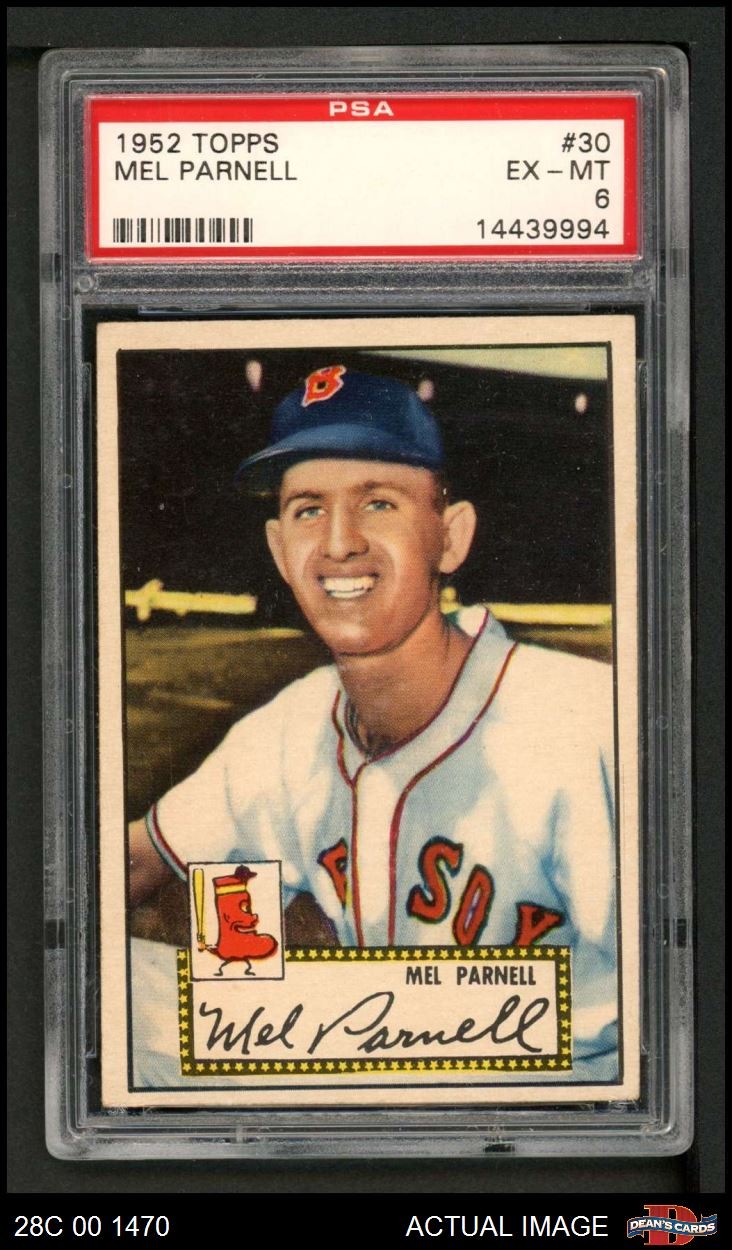 1952 Topps #30 Mel Parnell Red Sox PSA 6 - EX/MT