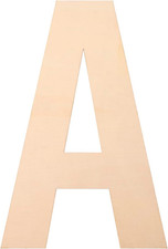 12 Inch Wooden Letters Large Wood Letters for Wall Decor, 1/5 INCH Blank Unfi...