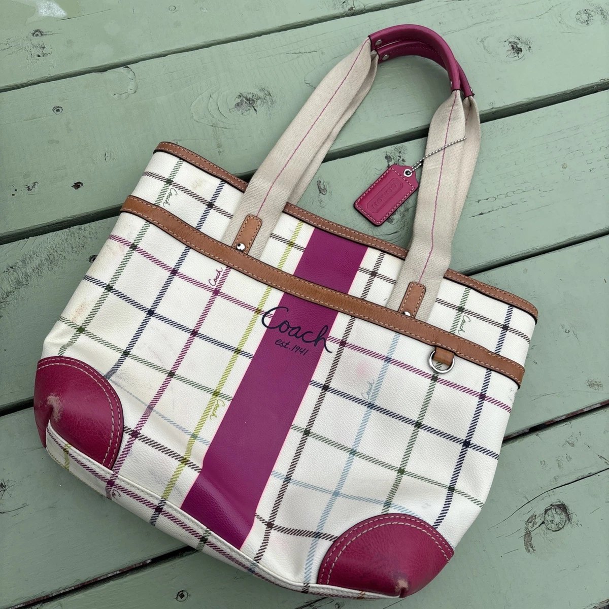 Coach Plaid Large Bags & Handbags for Women | eBay