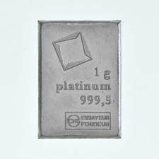 1 Gramm Platinbarren Valcambi *1755