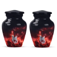 Guitar Urns 3Inch Set Of 2 for Human Ashes Decorative Memorial Urn for Adults