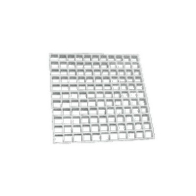BRAMEC 13834 EGG CRATE LOUVER 1/2'' THICK 2' x 4' WHITE POLYSTYRENE