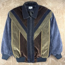 Vintage Givenchy Gentlemen Chevron Corduroy Bomber Jacket 80s Rare Mens