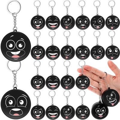24 Pcs Hockey Puck Keychains Valentiens Day Classroom Exchange Gifts Mini Bla...