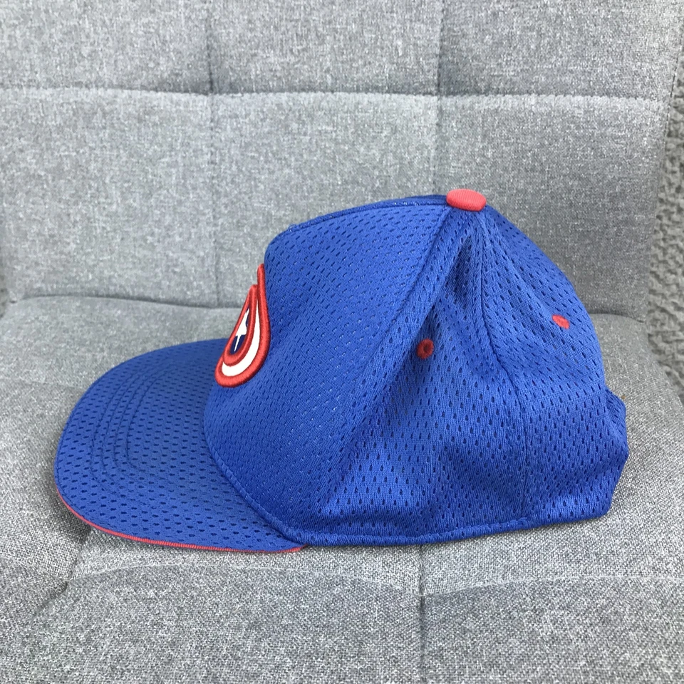 Marvel Avengers Hat Cap Snap Back Youth Blue Red Captain America Logo Mesh 4-7YR - Image 2 of 4