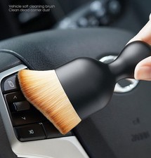 2pcs Car Interior Detailing Brush Soft Dusting Cleaner For Dashboard Air Vent