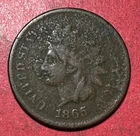 1865 US Indian Head Cent! VF Details! Civil War Days! Old US Coin!