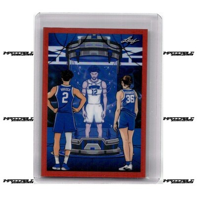 2026 Leaf Metallic Imaginations - Red #MI-CB2 Cameron Boozer Toby Fournier /199