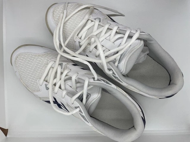 Asics Shoes Womens 9 Gel Rocket Volleyball sneakers White Navy NWOT - Image 4 of 4