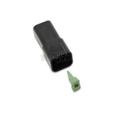 NAMZ Custom Cycle  Deutsch Sealed Connector Black 6 Pin Receptacle - DR-6B