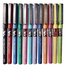PILOT HI-TECPOINT V5 Rainbow Pens Pack of 12 Multicolor Ink Set Smooth Writing