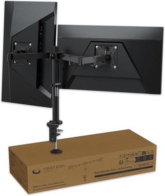 Dual 27'' Monitorarm schlanke Tischhalterung zwei Monitore bis 8kg ergonomisch Vesa neigbar