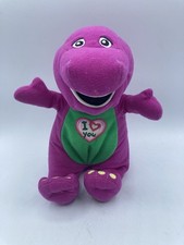 2013 Lyons Barney the Dinosaur Singing Plush WORKS 8" EUC CLEAN
