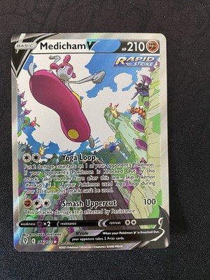 Medicham V (Alternate Full Art) 186/203 Swsh07: Evolving Skies Holo