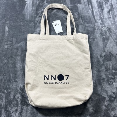 NO NATIONALITY NN07 Cream Beige Canvas Tote Bag NWT