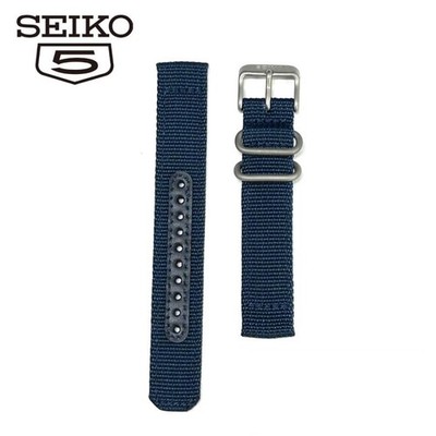 SEIKO 5 Original Uhrenarmband 18mm blau 4K12JZ für SNK807K2 / SNKN31K1 /...