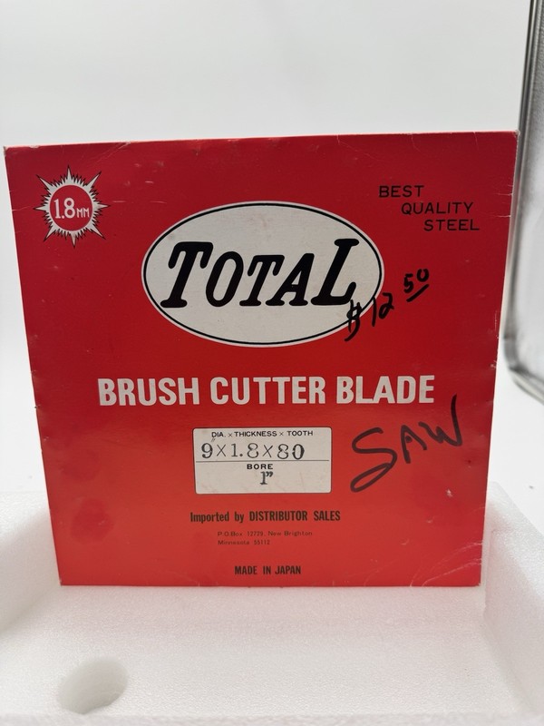 VINTAGE TOTAL Brush Cutter Blade Japan 9” 1.8mm Thick 80 Tooth RARE NOS NEW