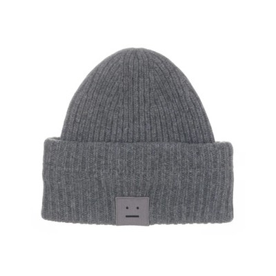 Acne Studios, Beanie-Mütze, Größe: ONE SIZE, Wolle, Grau #3Gx