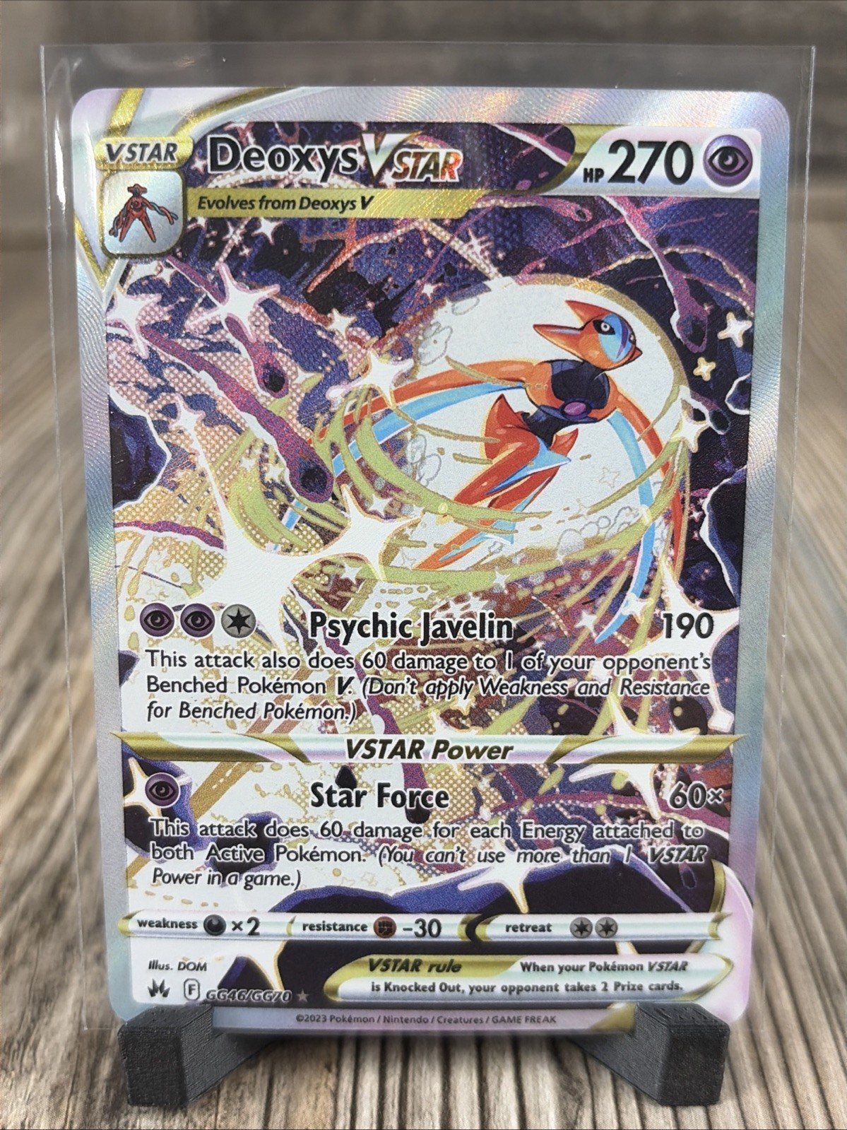 Pokemon Deoxys VSTAR GG46/GG70 Holo Crown Zenith Trading Card NM